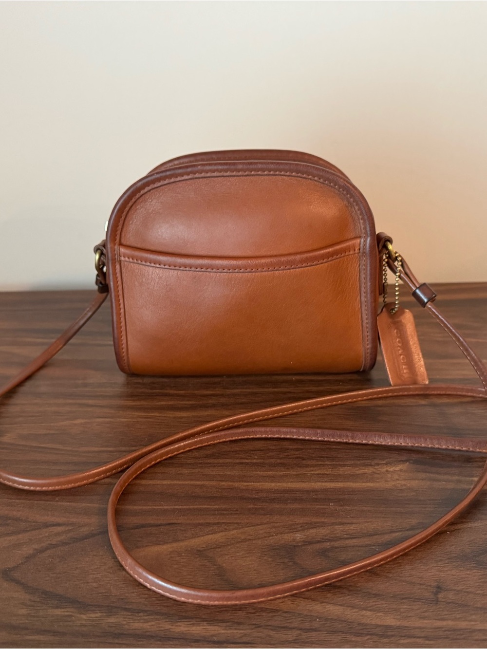 Coach Abbie British Tan Leather Crossbody Bag - style 9017